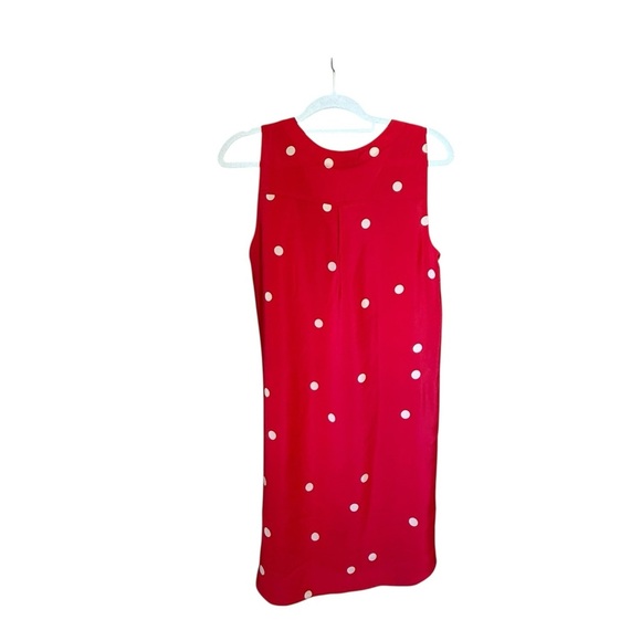 Amanda Uprichard Red Sleeveless Dress with Cream Dots - Picture 6 of 7